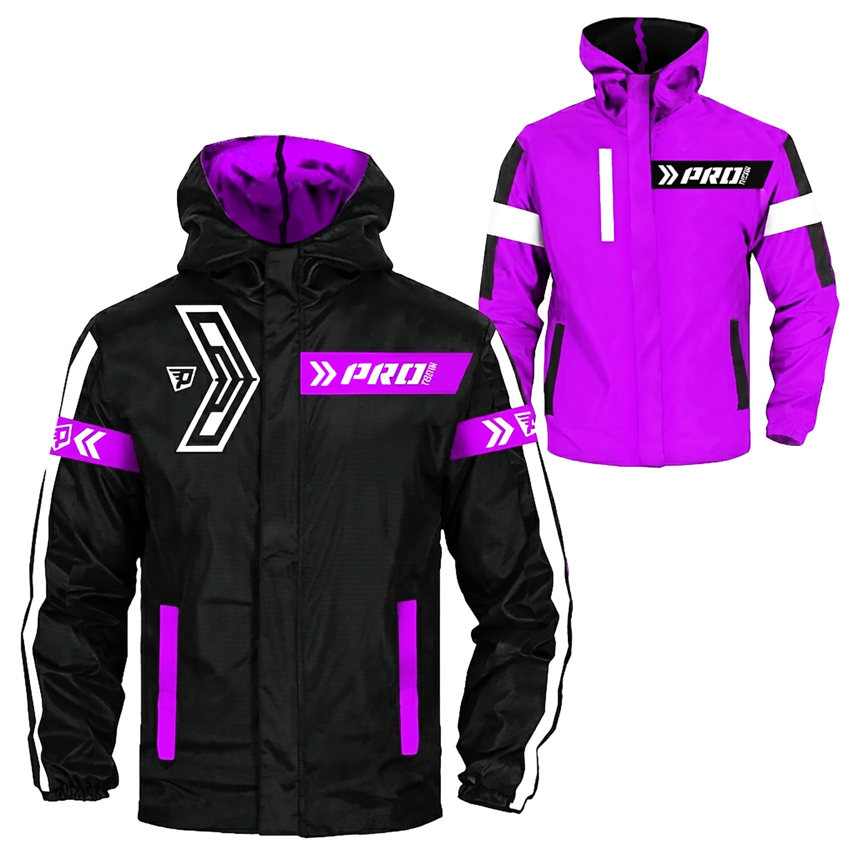 Chaqueta Moto Reflectiva Doblefaz semimpermeable
