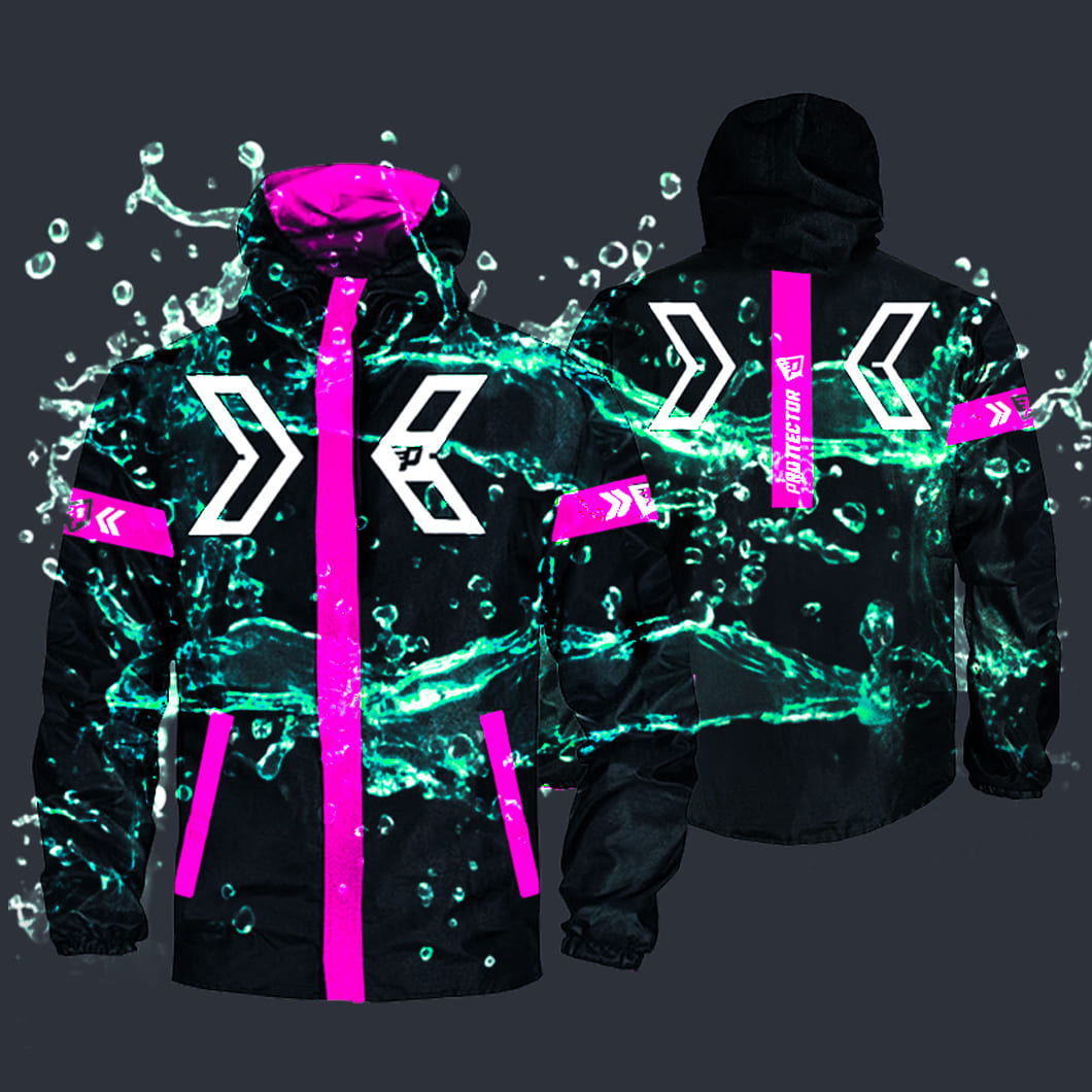 Chaqueta Moto Semimpermeable Reflectiva Doblefaz Fuxia