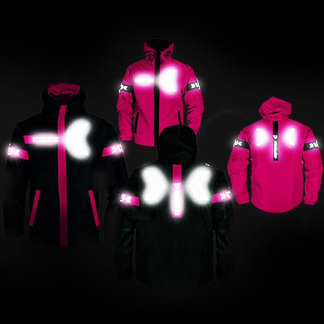 Chaqueta Reflectiva Moto 90 porciento Impermeable Doblefaz Fucsia - Imagen 8