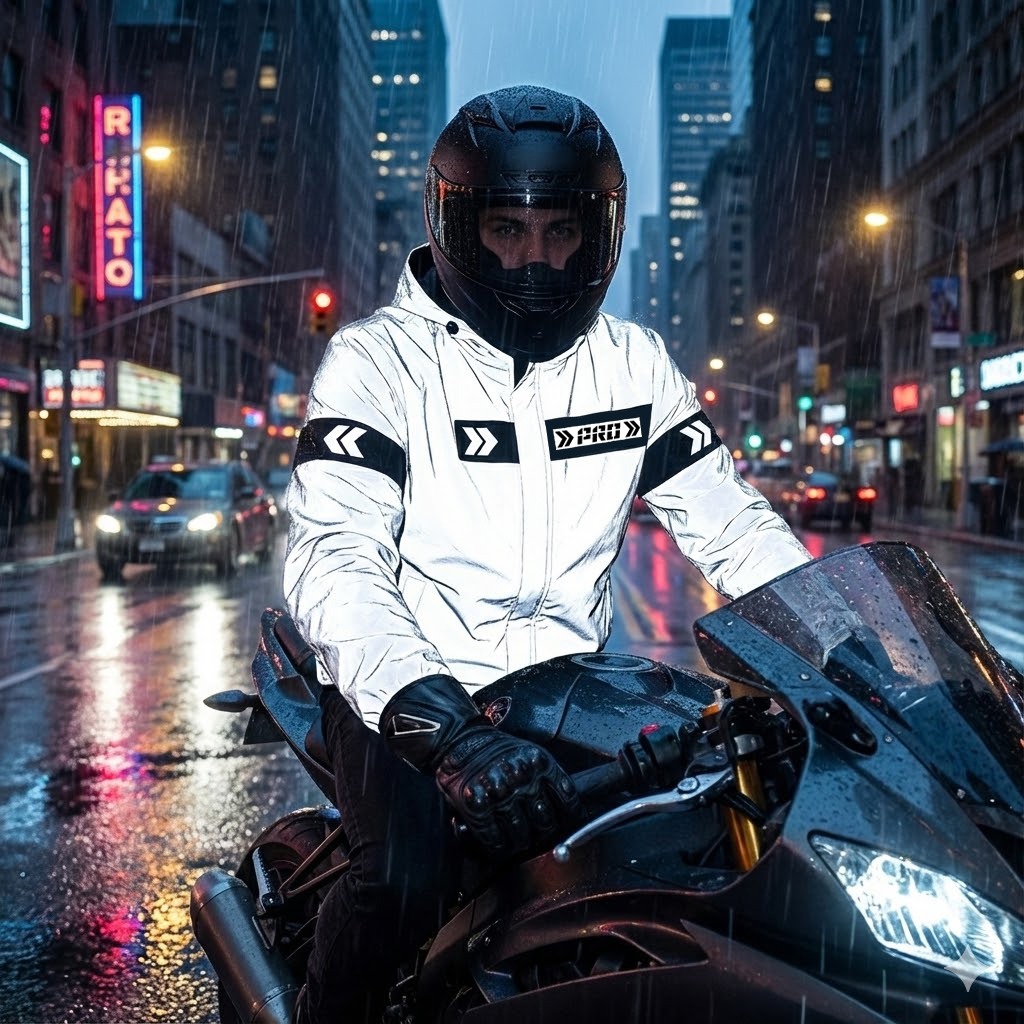 Chaqueta Impermeable Moto Reflectiva Doblefaz Negra - Imagen 14