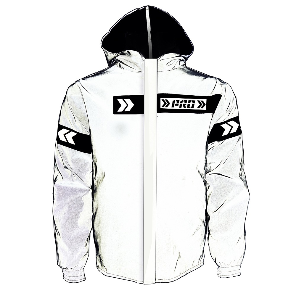 Chaqueta Impermeable Moto Reflectiva Doblefaz Negra - Imagen 8