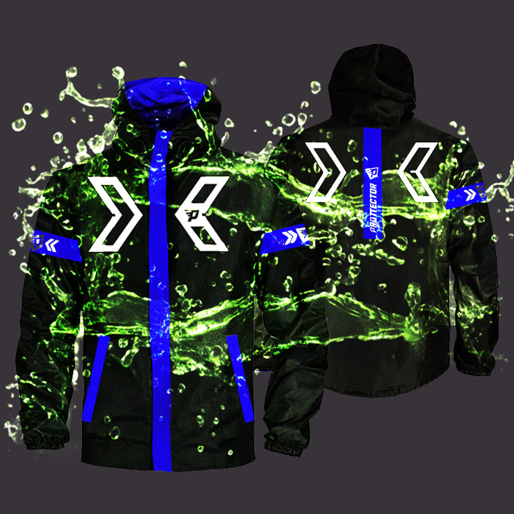 Chaqueta Reflectiva Doblefaz Moto 90 porciento Impermeable Azul - Imagen 10