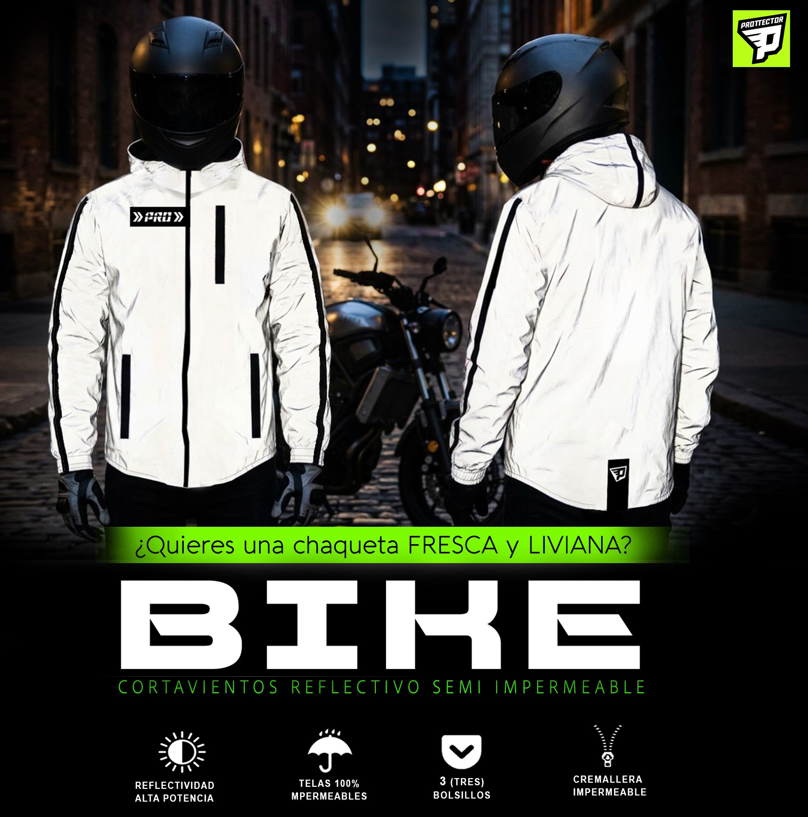 Chaqueta Moto Reflectiva Semi Impermeable Unifaz - Imagen 6